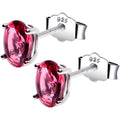 BodyCandy 4mm CZ Oval 925 Sterling Silver July Birthstone Stud Earrings — main product shot