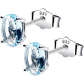 BodyCandy 4mm CZ Oval 925 Sterling Silver March Birthstone Stud Earrings — main product shot