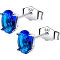 BodyCandy 4mm CZ Oval 925 Sterling Silver September Birthstone Stud Earrings — main product shot