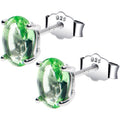 BodyCandy 5mm CZ  Oval 925 Sterling Silver August Birthstone Stud Earrings — main product shot