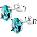 BodyCandy 5mm CZ  Oval 925 Sterling Silver December Birthstone Stud Earrings — main product shot