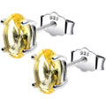 BodyCandy 5mm CZ  Oval 925 Sterling Silver November Birthstone Stud Earrings — main product shot
