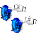 BodyCandy 5mm CZ  Oval 925 Sterling Silver September Birthstone Stud Earrings — main product shot