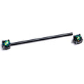 BodyCandy 14G Black Faux Opal Black Internally Threaded Industrial Barbell 38mm — main product shot