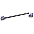 BodyCandy 14G Purple Faux Opal Black Internally Threaded Industrial Barbell 38mm — main product shot