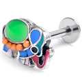 BodyCandy 16G 5/16 Colorful Elephant Labret Monroe Tragus — main product shot