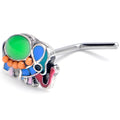 BodyCandy 20G 7mm Colorful Elephant L Shape Nose Ring — main product shot