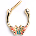 BodyCandy 16G 5/16 Gold Tone Sunrise Butterfly Cartilage Clicker — main product shot