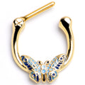 BodyCandy 16G 5/16 Gold Tone Evening Butterfly Cartilage Clicker — main product shot