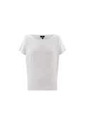 KADOU BOUTIQUE Marble Short Sleeve Knit Top — lifestyle context