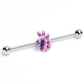 BodyCandy 14G Peacock Purple Industrial Barbell 38mm — main product shot