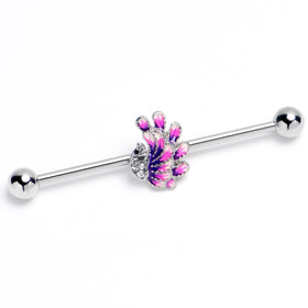 14G Peacock Purple Industrial Barbell 38mm