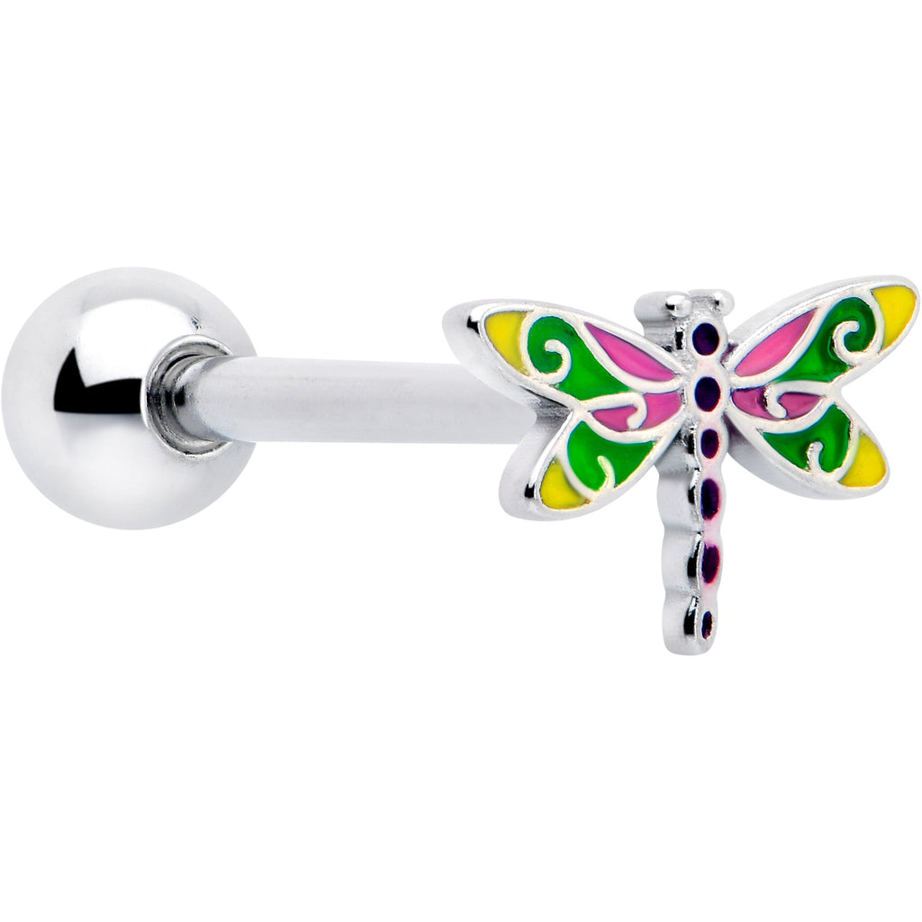 BodyCandy Dragonfly Colors Barbell Tongue Ring — main product shot
