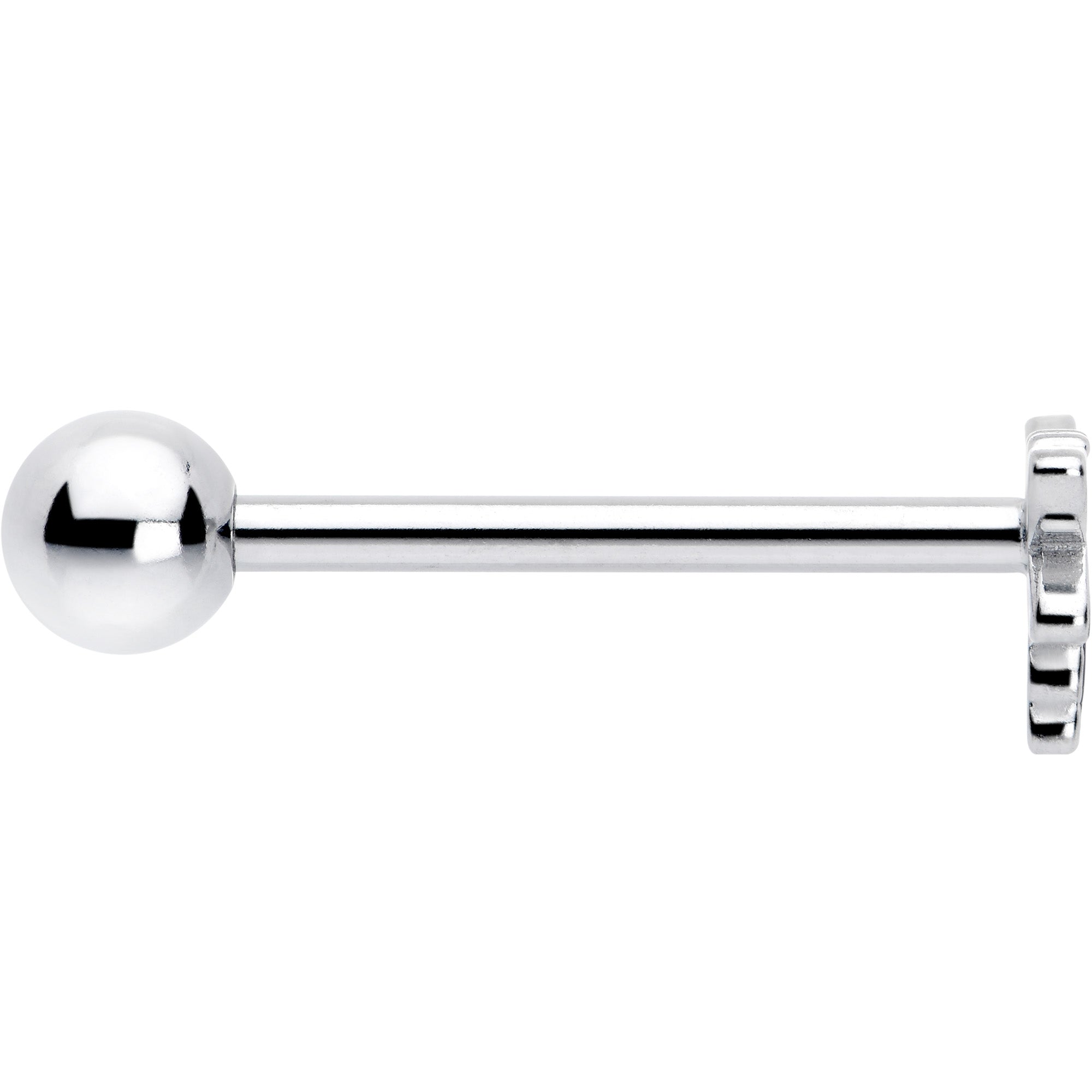 BodyCandy Dragonfly Colors Barbell Tongue Ring — side view