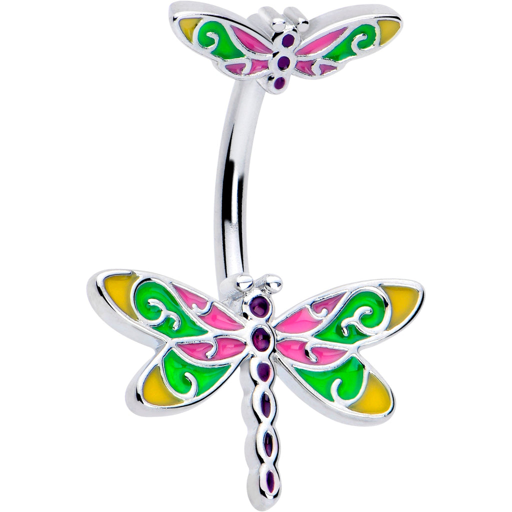 BodyCandy Dragonfly Colors Double Mount Belly Ring — main product shot