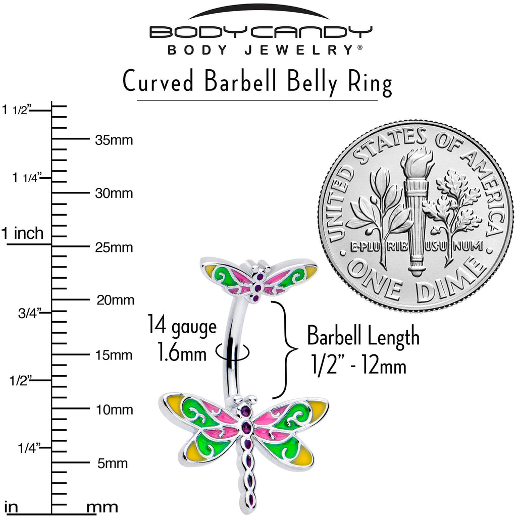 BodyCandy Dragonfly Colors Double Mount Belly Ring — lifestyle context