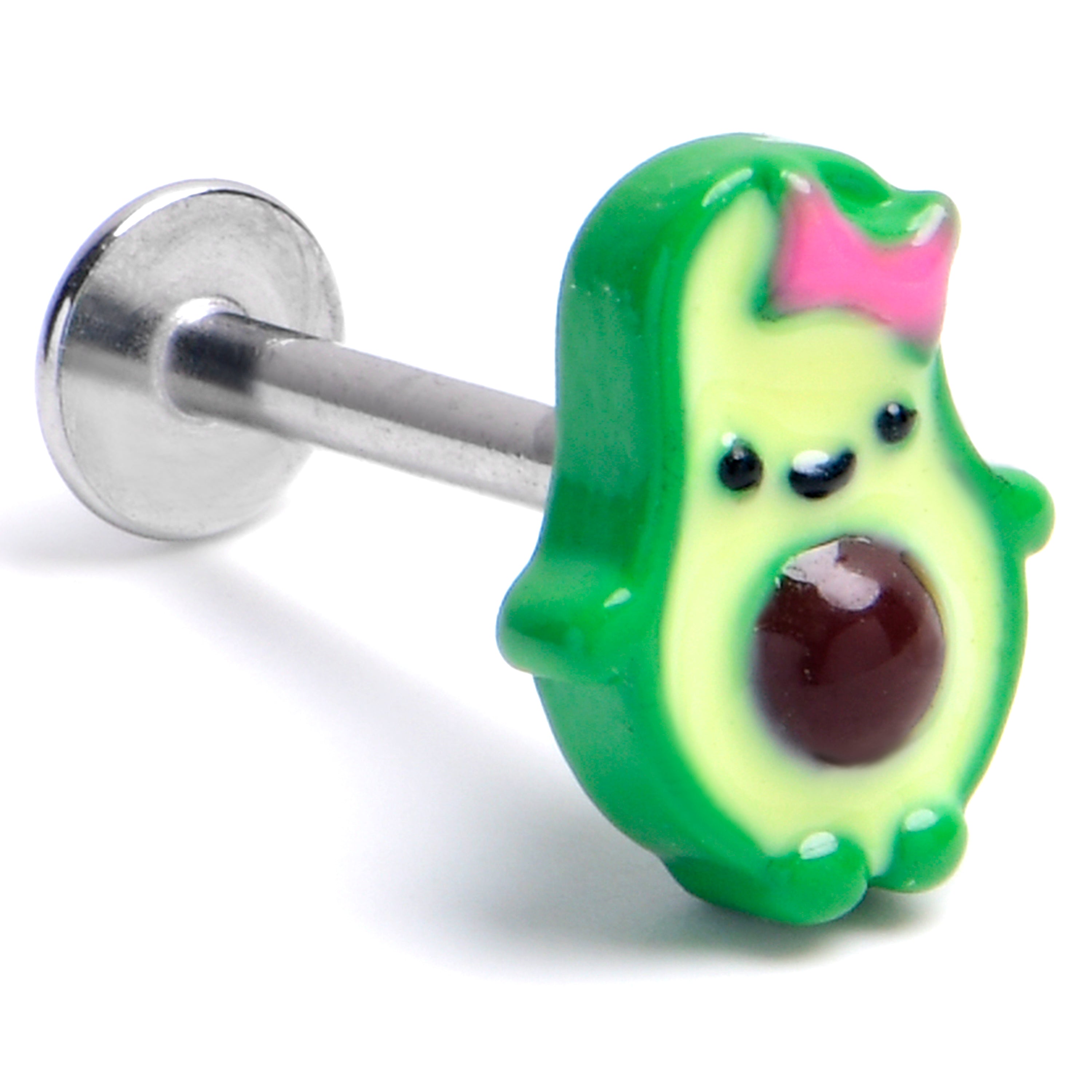 BodyCandy 16G 5/16 Cutie Avocado Labret Monroe Tragus — main product shot