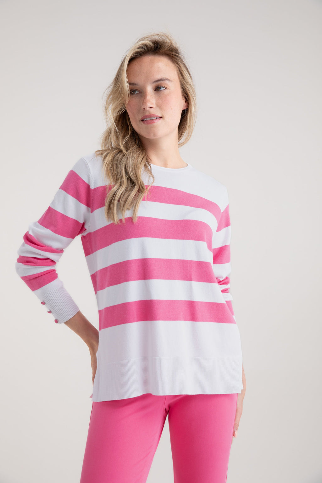 KADOU BOUTIQUE Marble Light Sweater — main product shot