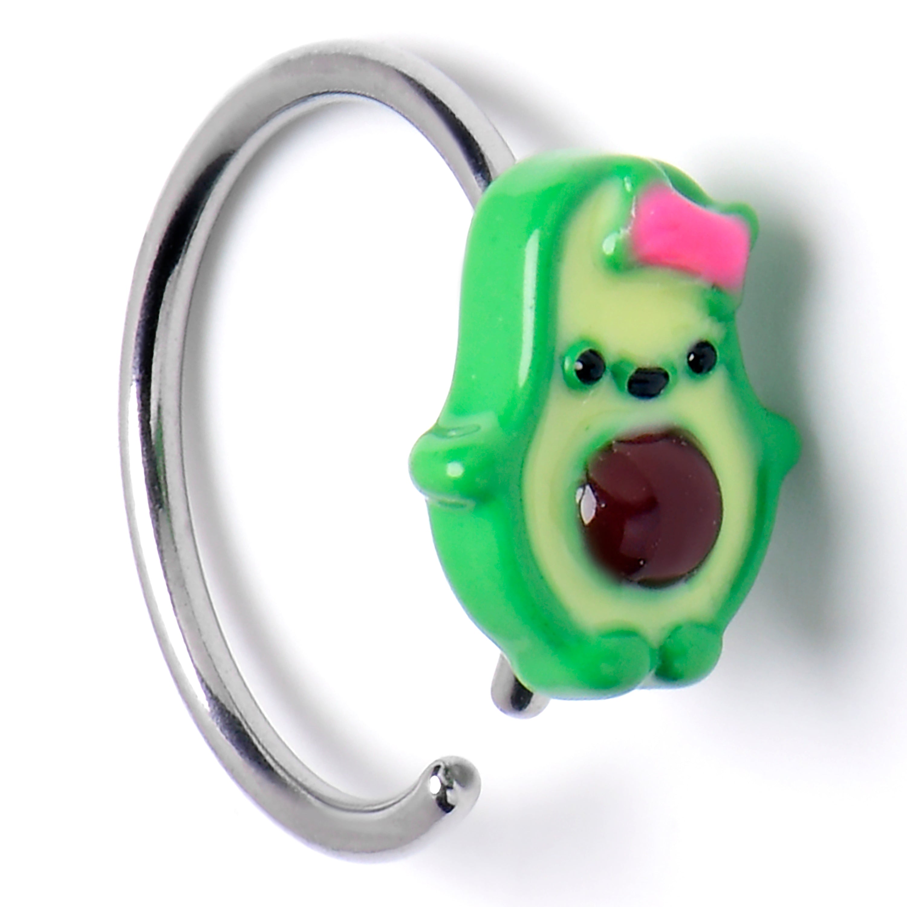 BodyCandy 20G 5/16 Cutie Avocado Nose Hoop — main product shot