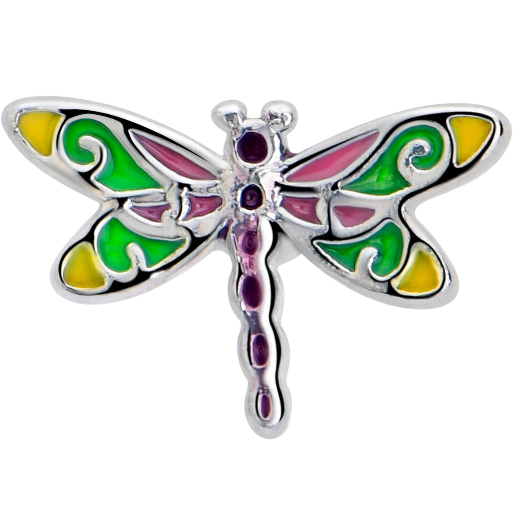 BodyCandy 16G Dragonfly Colors Flat Back Earring — lifestyle context
