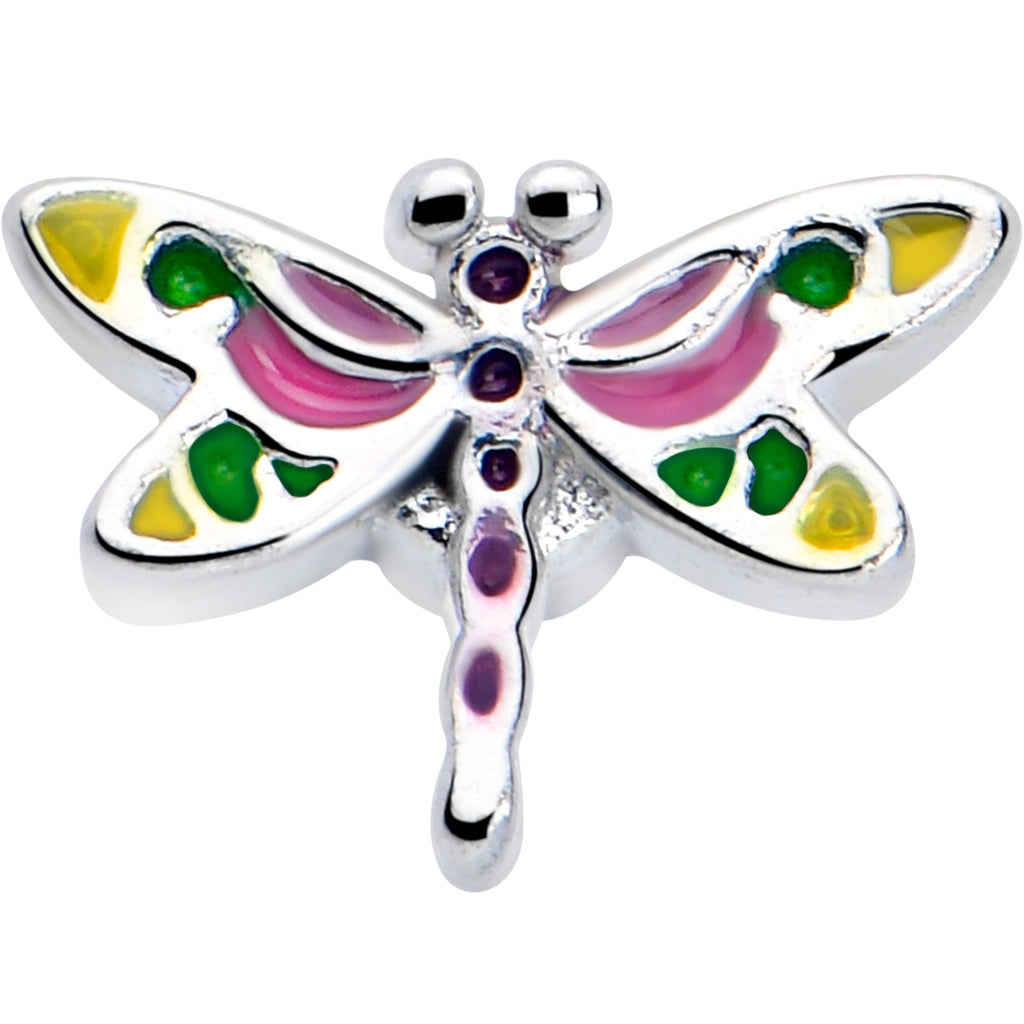 BodyCandy 20G 7mm Dragonfly Colors L Shape Nose Ring — lifestyle context