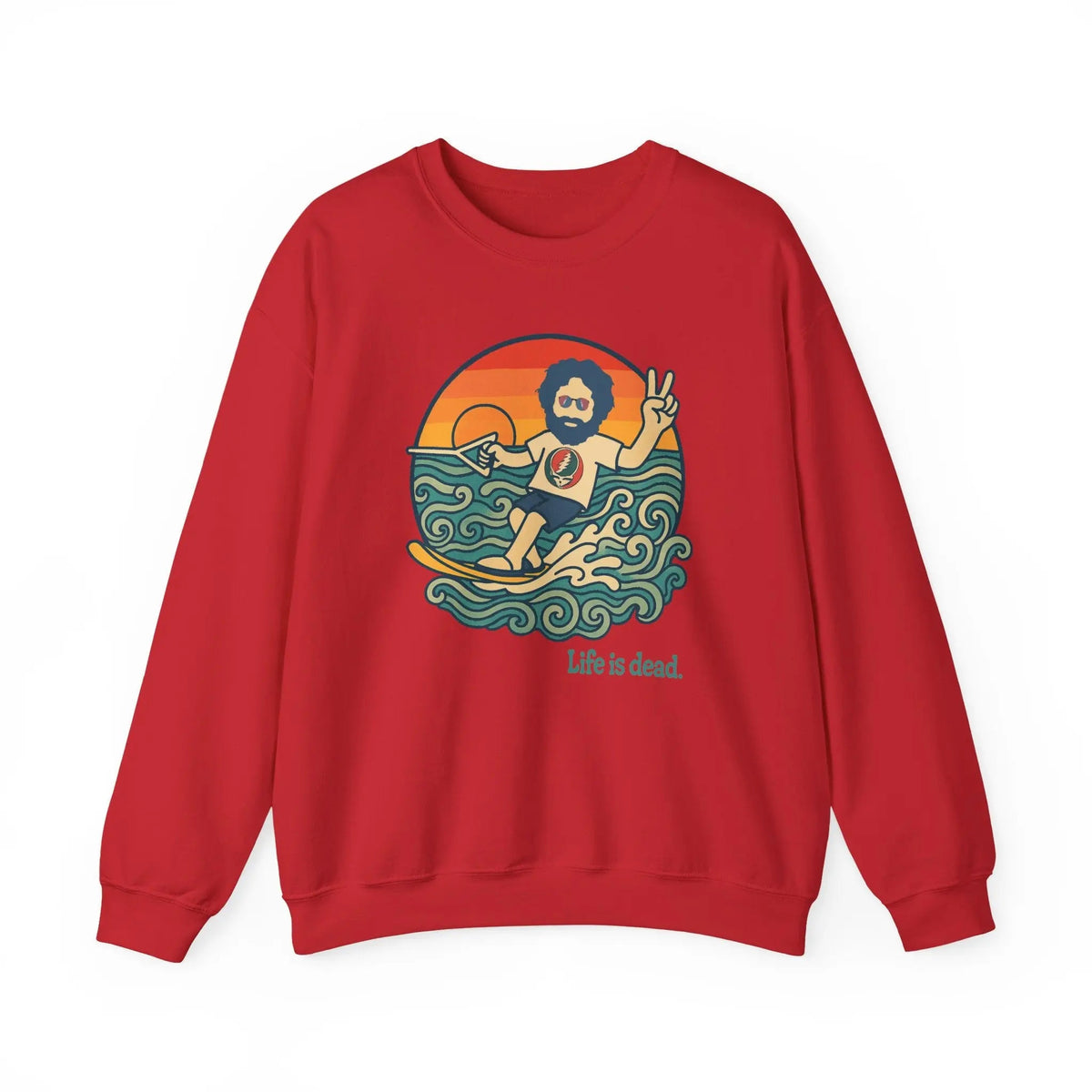Waterskiin' Jerry Life is Dead Crewneck
