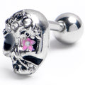 BodyCandy 16G 1/4 Clear Gem Stylish Skull Cartilage Tragus Earring — main product shot
