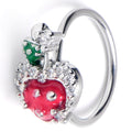 BodyCandy 20G 5/16 Clear CZ Gem Glamour Shroom Nose Hoop — main product shot