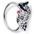 BodyCandy 20G 5/16 Clear CZ Gem Crescent Moon Witch Halloween Nose Hoop — main product shot