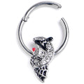 BodyCandy 16G 3/8 Clear Gem Crescent Moon Witch Halloween Hinged Segment Ring — main product shot