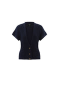 KADOU BOUTIQUE Marble Short Sleeve Knit Cardigan — main product shot