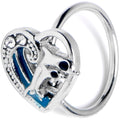 BodyCandy 20G 5/16 Clear Gem Dolphin Heart Delight Nose Hoop — main product shot