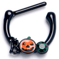 BodyCandy 16G 5/16 Green Gem Black Boo Halloween Cartilage Clicker — main product shot