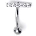 BodyCandy Clear CZ Gem Luxe Bar Belly Ring — main product shot