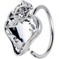 BodyCandy 20G 5/16 Clear Gem Strawberry Love Nose Hoop — main product shot