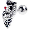 BodyCandy 16G 1/4 Clear CZ Gem Crescent Moon Witch Cartilage Tragus Earring — main product shot