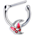 BodyCandy 16G 5/16 Aurora Gem Butterfly Pink Beauty Cartilage Clicker — main product shot