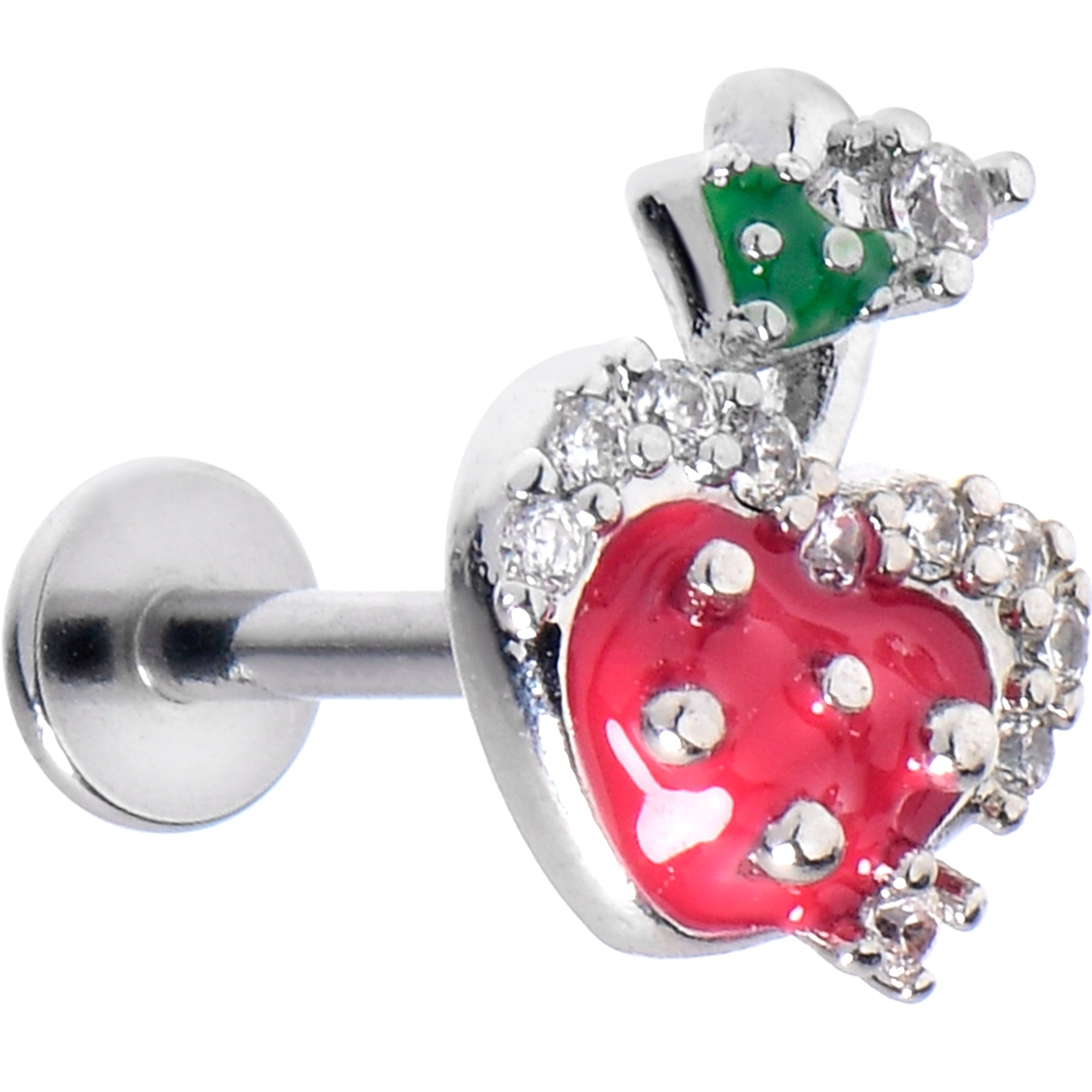 BodyCandy 16G 5/16 Clear Gem Glamour Shroom Labret Monroe Tragus — main product shot