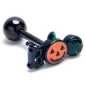 BodyCandy 16G 1/4 Green Gem Black Boo Halloween Cartilage Tragus Earring — main product shot