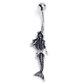 BodyCandy Skeleton Mermaid Dangle Belly Ring — main product shot