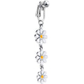 BodyCandy String of Daisy Flowers Dangle Clip on Fake Belly Ring — main product shot