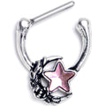BodyCandy 16G 5/16 Pink Gem Ornate Moon Star Cartilage Clicker — main product shot