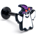 BodyCandy 16G 5/16 Black Witch Hat Ghost Halloween Labret Monroe Tragus — main product shot