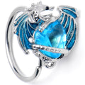 BodyCandy 20G 5/16 Blue Gem Heart of Dragon Nose Hoop — main product shot