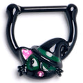 BodyCandy 16G 5/16 Pink Gem Black Halloween Hat Cat Cartilage Clicker — main product shot