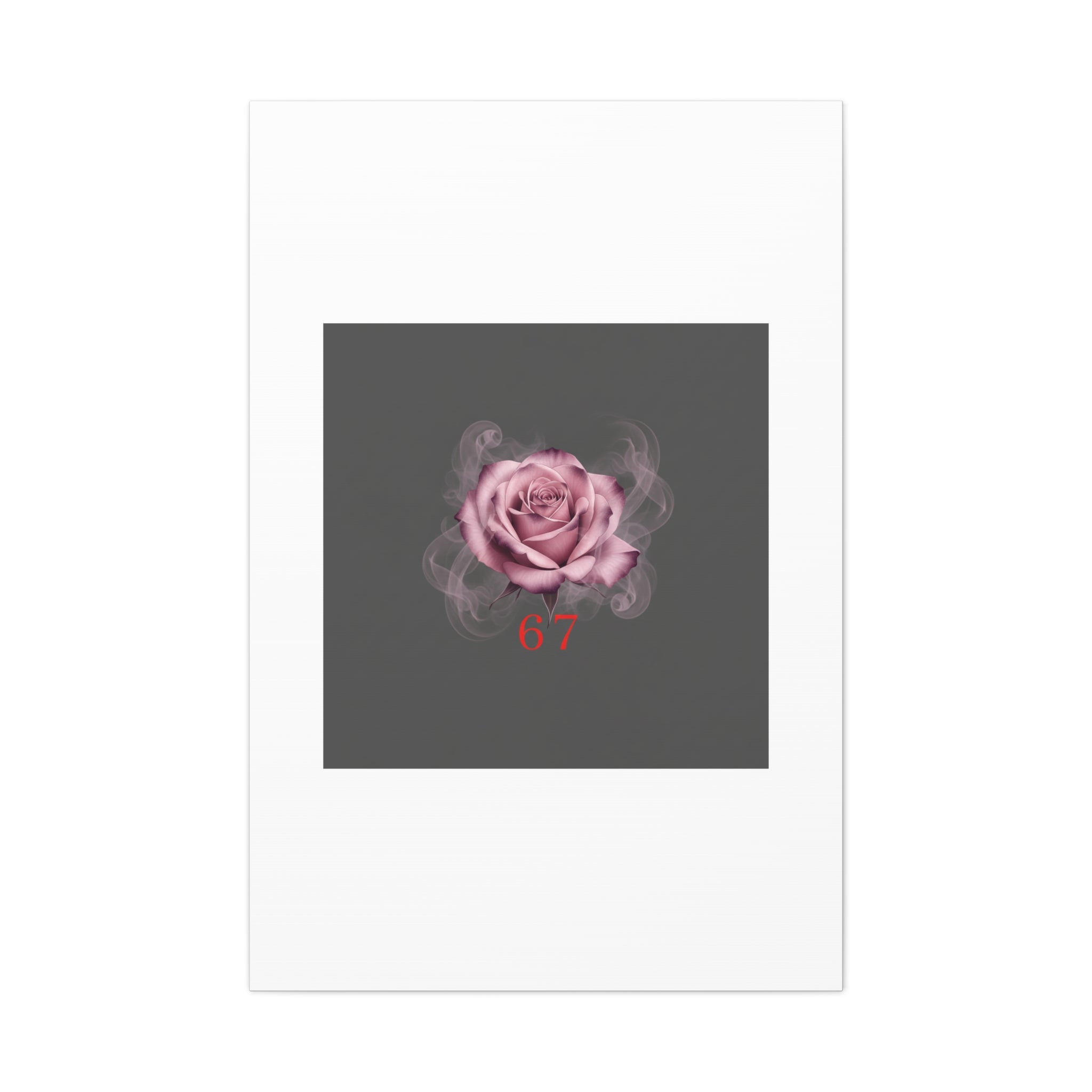 6 7 Valentine's Canvas | Viral Gothic Rose Wall Art | 6 7 Meaning Dark Romance