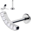 BodyCandy 16G 5/16 Clear Gem Arc Grade 23 Titanium Threadless Push In Labret Tragus — main product shot