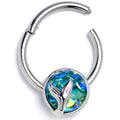 BodyCandy 16G 3/8 Mermaid Light Blue Scale Tail Hinged Segment Ring — main product shot