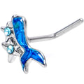 BodyCandy 20G 7mm Blue Gem Dark Blue Mermaid Tail Stars L Shape Nose Ring — main product shot