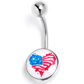 BodyCandy Heart Flag Patriotic Belly Ring — main product shot